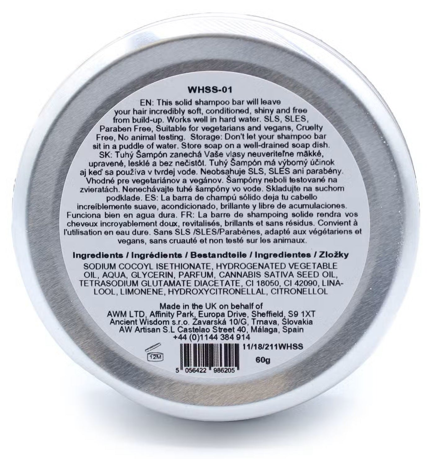 Champô Sólido Wild Hare - Orquídea & Cânhamo (60 g)