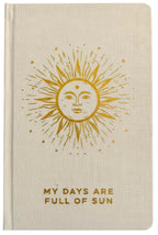 Diário de Capa Dura - Os Meus Dias São Cheios de Sol - 120 Páginas - Marfim & Dourado