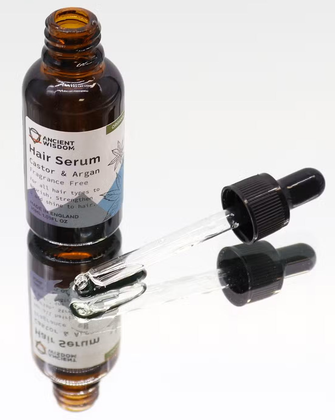Sérum Capilar Ritual Orgânico - Rícino & Argão Puro (30 ml) - Sem Fragrância
