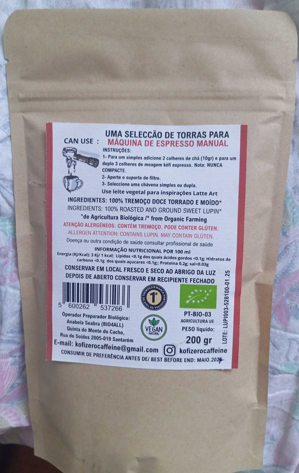KÓFI – Espresso blend- "café" de tremoço bio 200gr